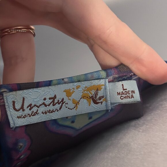 One World Purple Multicolor Top - Picture 4 of 4